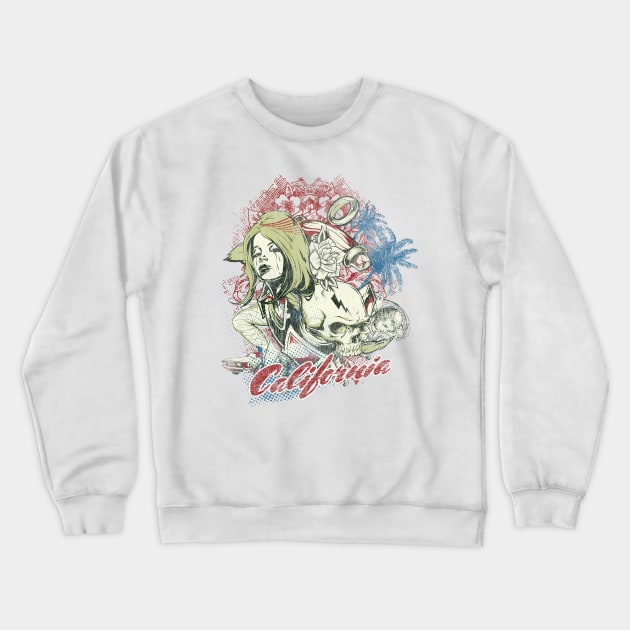 California Dreamin Crewneck Sweatshirt by drewbacca